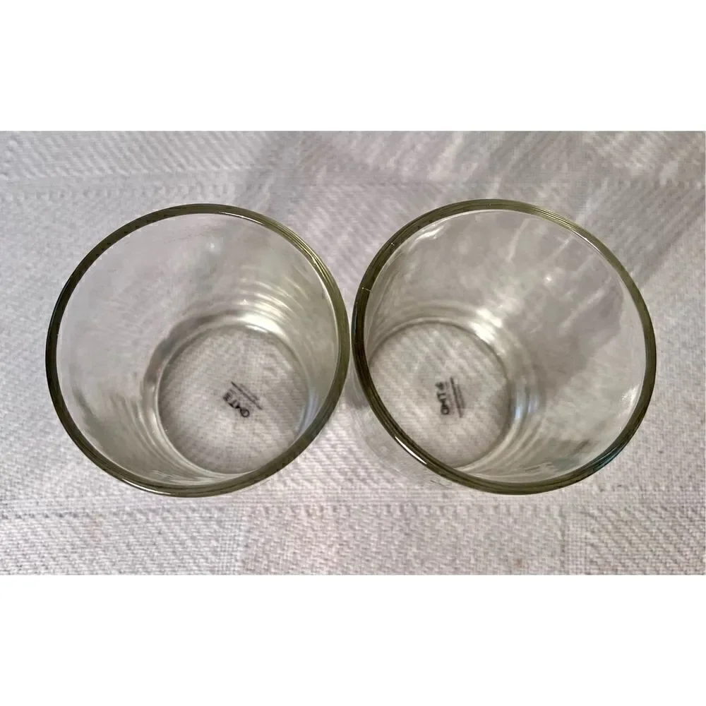 Set of 2 TMD Holdings Deer/Elk Trophy Head Etched Rocks Whiskey Glass Barware